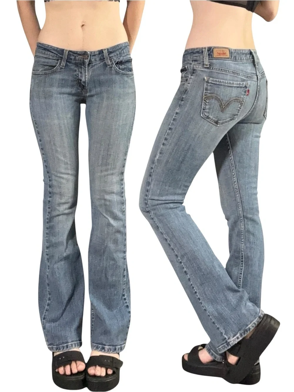 Levi’s | Superlow 518 Y2K Low Rise Blue Denim Bootcut Jeans